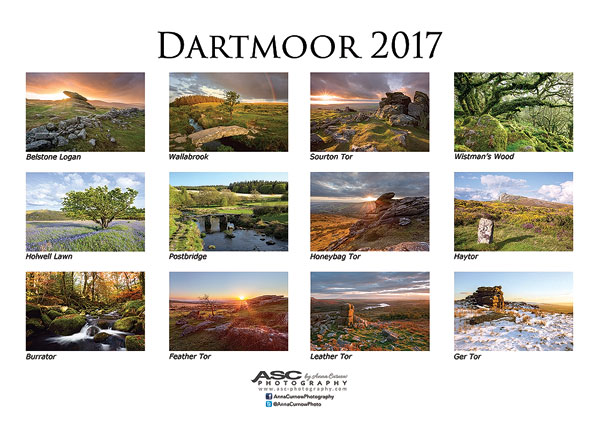 Click for larger image of my Dartmoor 2016 Calendar