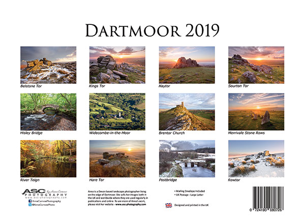 Click for larger image of my Dartmoor 2018 Calendar