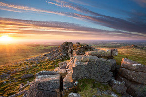 Sunset from Belstone Tor, Dartmoor