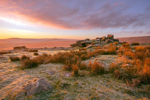 Sunrise over Rowtor, Dartmoor